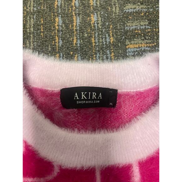 EUC Akira PENELOPE FUZZY KNIT SHORT SLEEVE SWEATER sz: XL - Picture 9 of 12